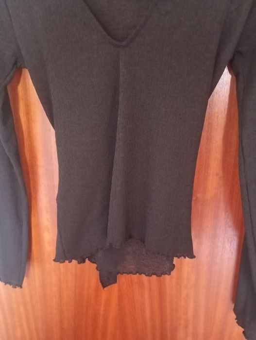 Blusa decote em V Zara
