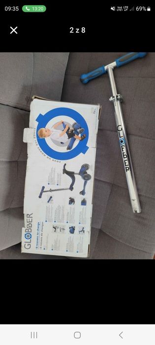 Hulajnoga globber rowerek biegowy 4w1 niebieski