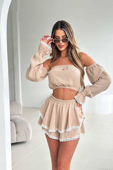 Brandenburg komplet muślinowy bg lovely beż S M