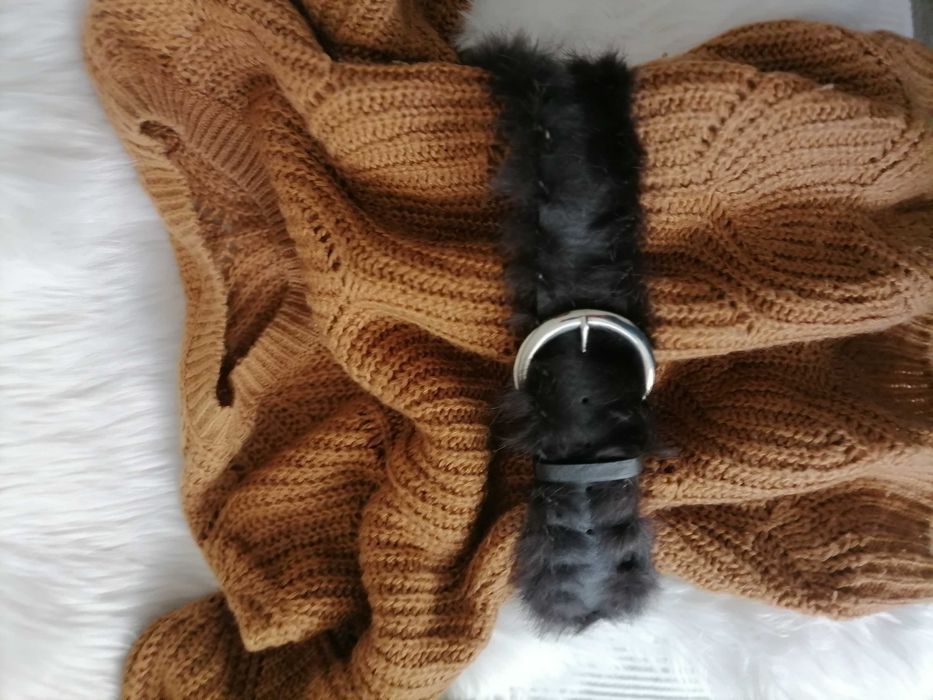 Pasek damski skórzany