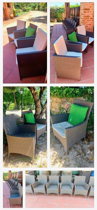 Campanha Verão Jardim, mesas, cadeiras, sofás, chapéus sol e mais