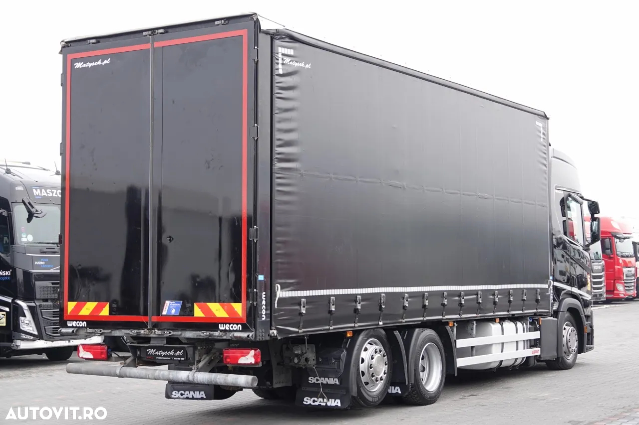 Scania R 410 / 6x2 / PERDEA - 7,8 m / SOLO / ACOPERȘ RIALAT / CONTRACTUL DE SERVICE - 3