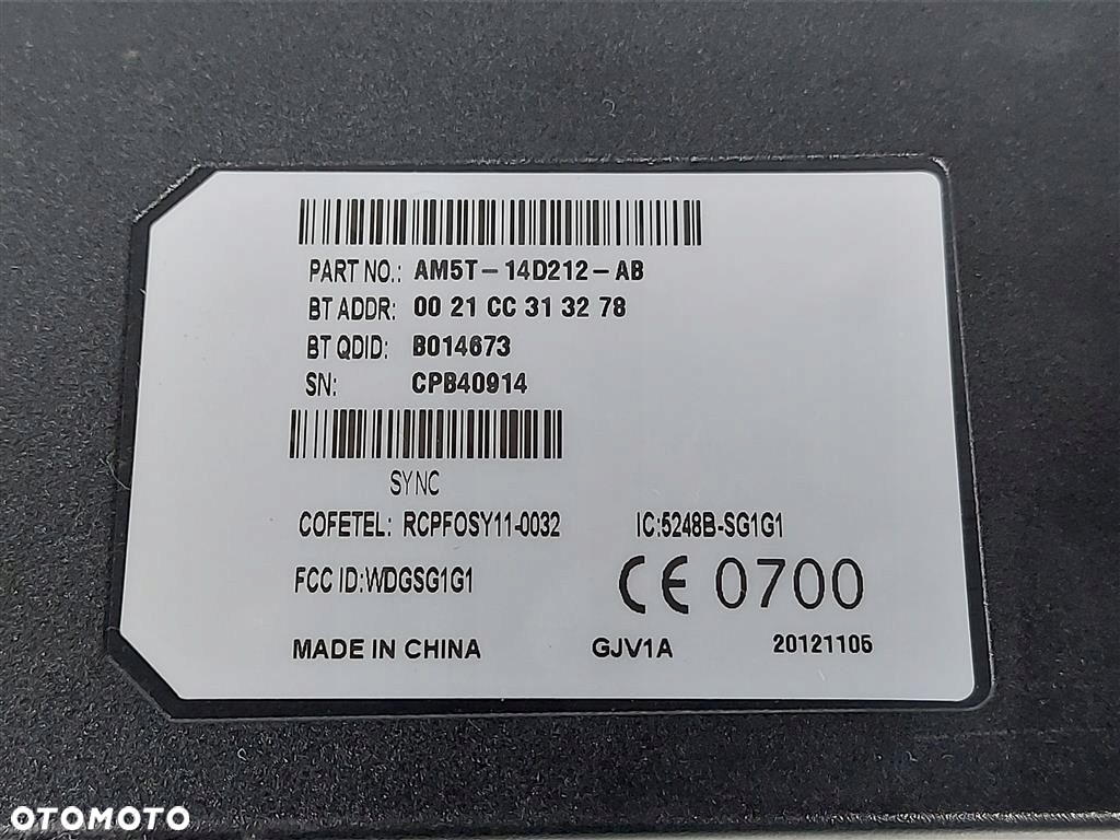 Moduł BLUETOOTH Ford Focus MK3 C-MAX B-MAX AM5T-14D212-AB  2010-2015r - 4