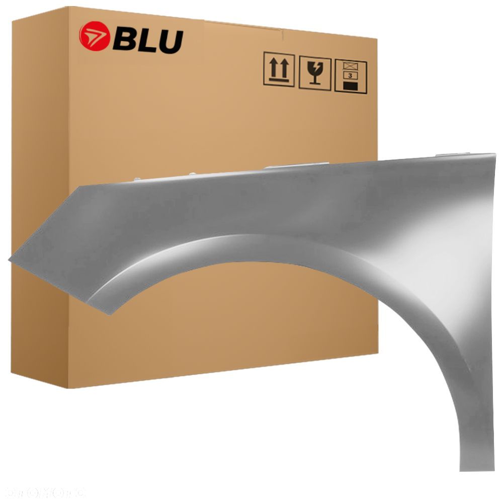 BLU Błotnik Audi A1 8X LX7G lewy szary 2010-2018 przód ocynk ChronosGrau - 1