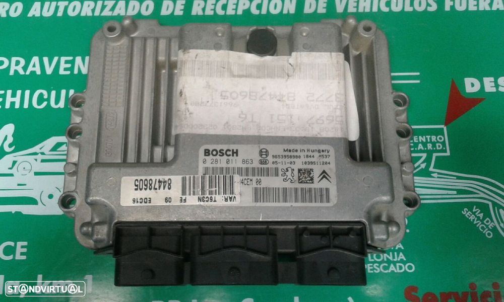 CENTRALINA MOTOR UCE PEUGEOT 307 BREAK 2006 -0281011863 - 3