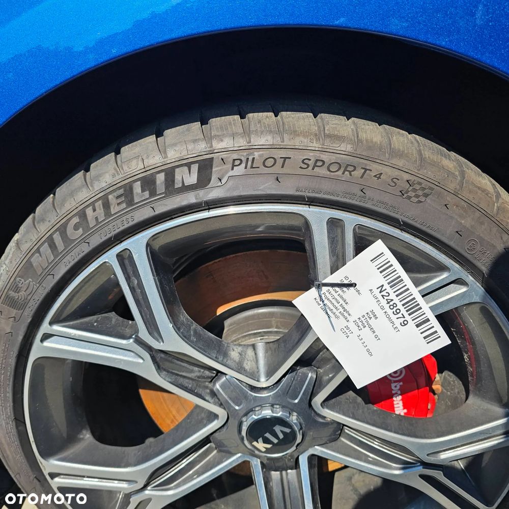 4 felgi aluminiowe 19 CALI + 4 opony MICHELIN komplet KIA STINGER GT 2017 3.3 GDI 370 KM 4X4 2017 64 tys. km - 9
