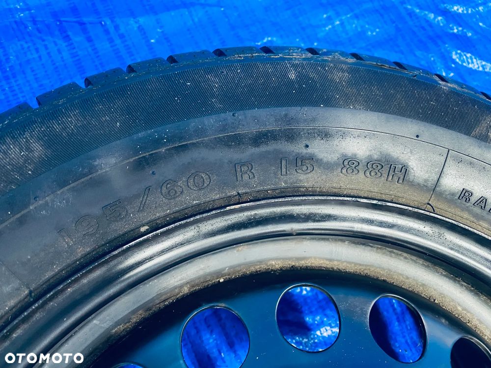 KOŁO ZAPASOWE DOJAZDOWE FELGA STALOWA 6J X 15" 4x100  56,6MM  ET 49 ; OPEL 2150143 ; OPONA 195/60R15 ; OPEL OE Astra G ; Astra H ; Corsa C, D, E ; Vectra B ; Meriva A - 8