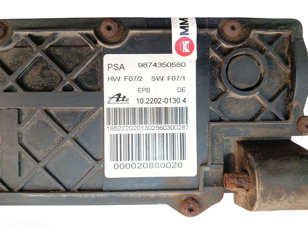 HAMULEC RĘCZNY ELEKTRYCZNY PEUGEOT 508 I (2010-2014) 1.6 THP 156KM 9874350580 - 3