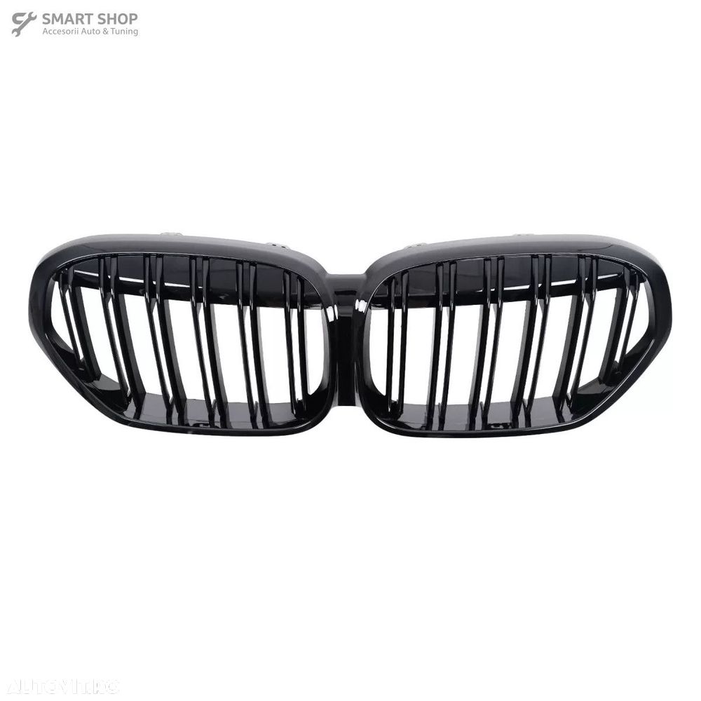 Grila Centrala BMW X1 SUV F48 LCI (2020-2022) Duble Negru Lucios - 3