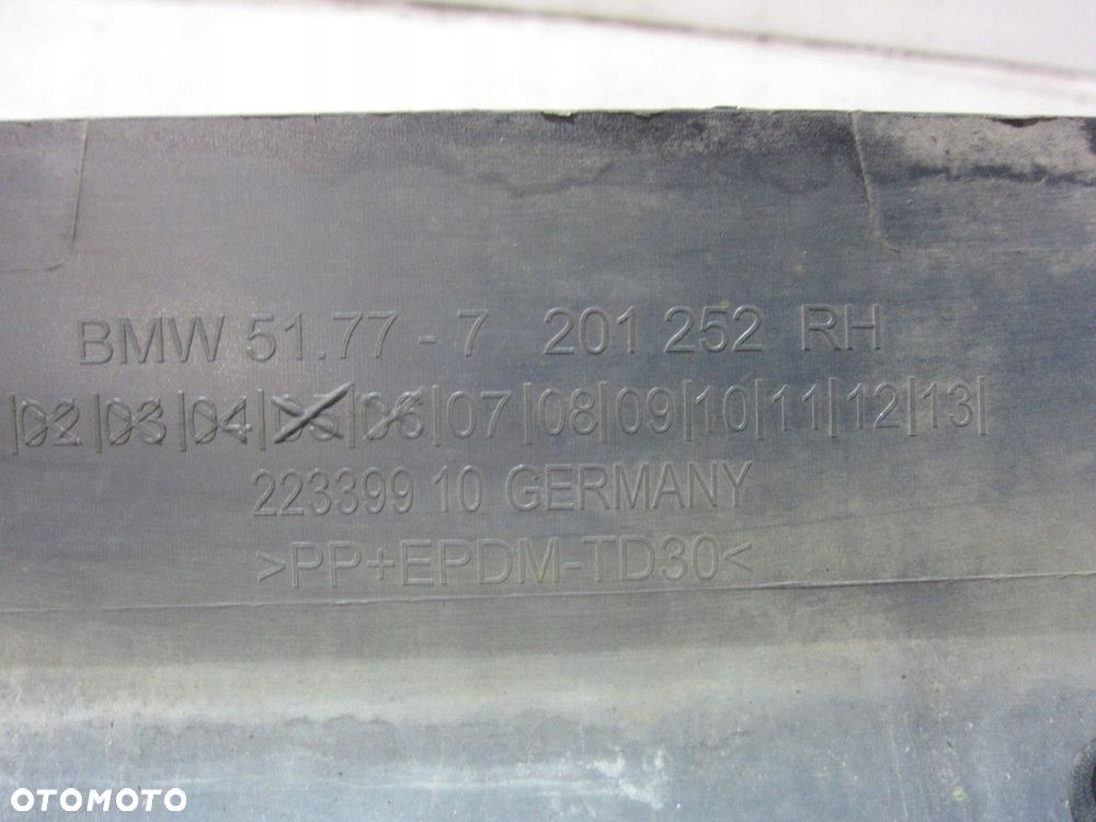 BMW 5 F07 GT LISTWA PROGOWA PRAWA A90 SOPHISTO GRAU NAKŁADKA PRÓG 7201252 - 9