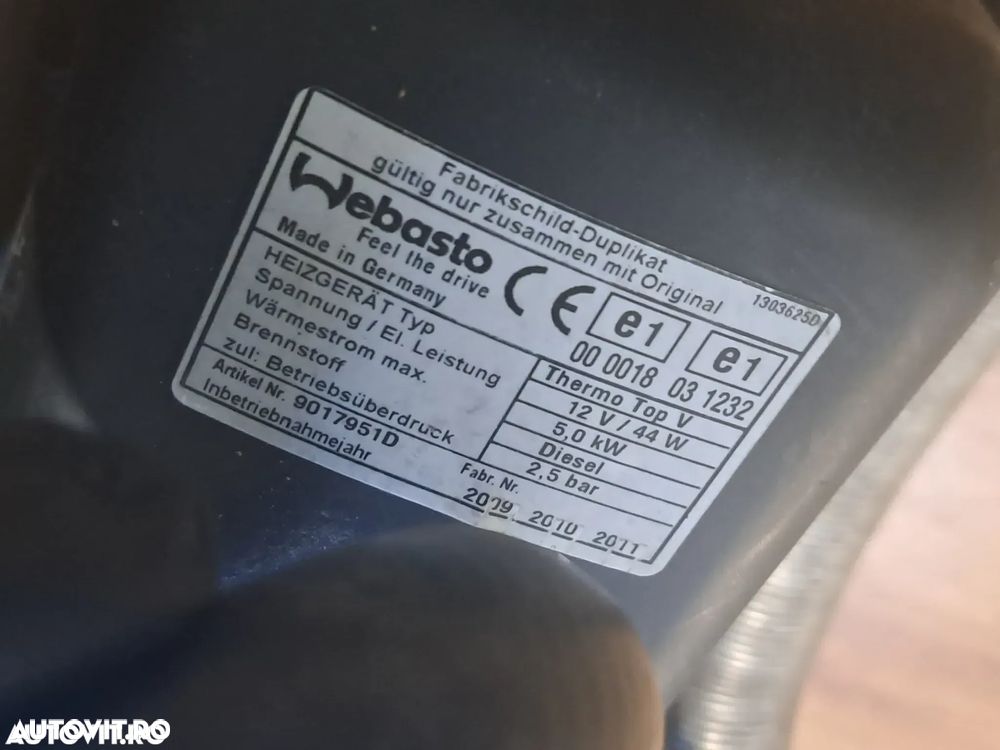Incalzitor auxiluar auto Webasto pe motorina Land Rover Range Rover Sport (L320) Land Rover Discovery 4 / LR4 (L319) Land Rover Range Rover Vogue (L322) - 3
