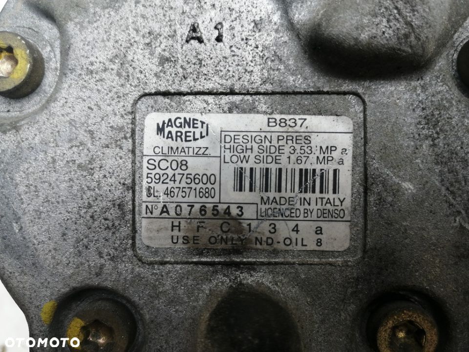 SPRĘŻARKA KLIMATYZACJI FIAT PUNTO II 592475600 - 2