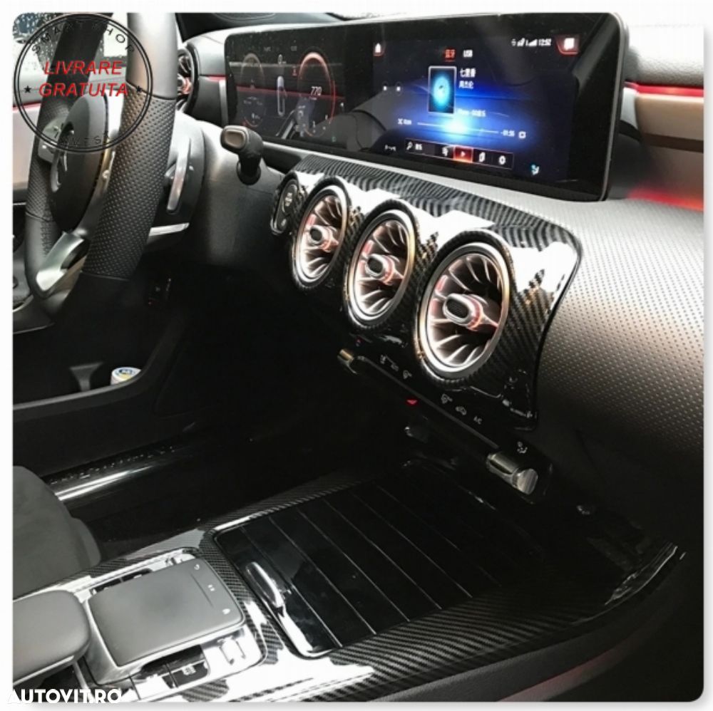 Kit Interior Complet cu Ornamente interior Consola Centrala Spate Mercedes A-Class- livrare gratuita - 11