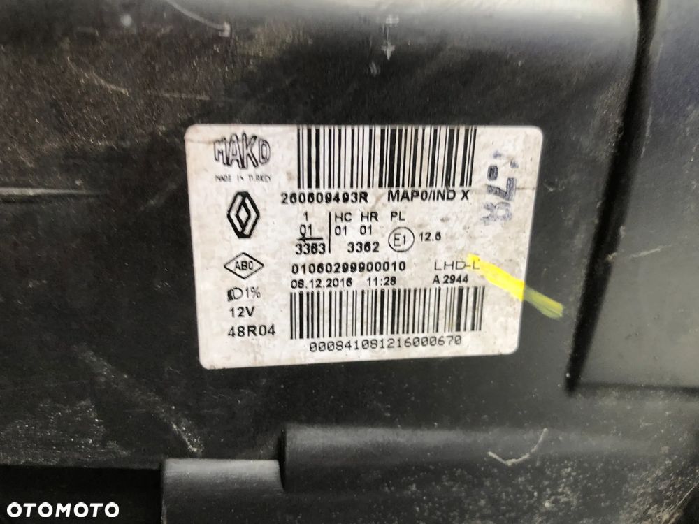 LA-6 . Lampa Reflektor Lewy Przód 260609493R Renault Clio IV 2016 R (2016-2019) - Gwarancja Wysyłka - 10