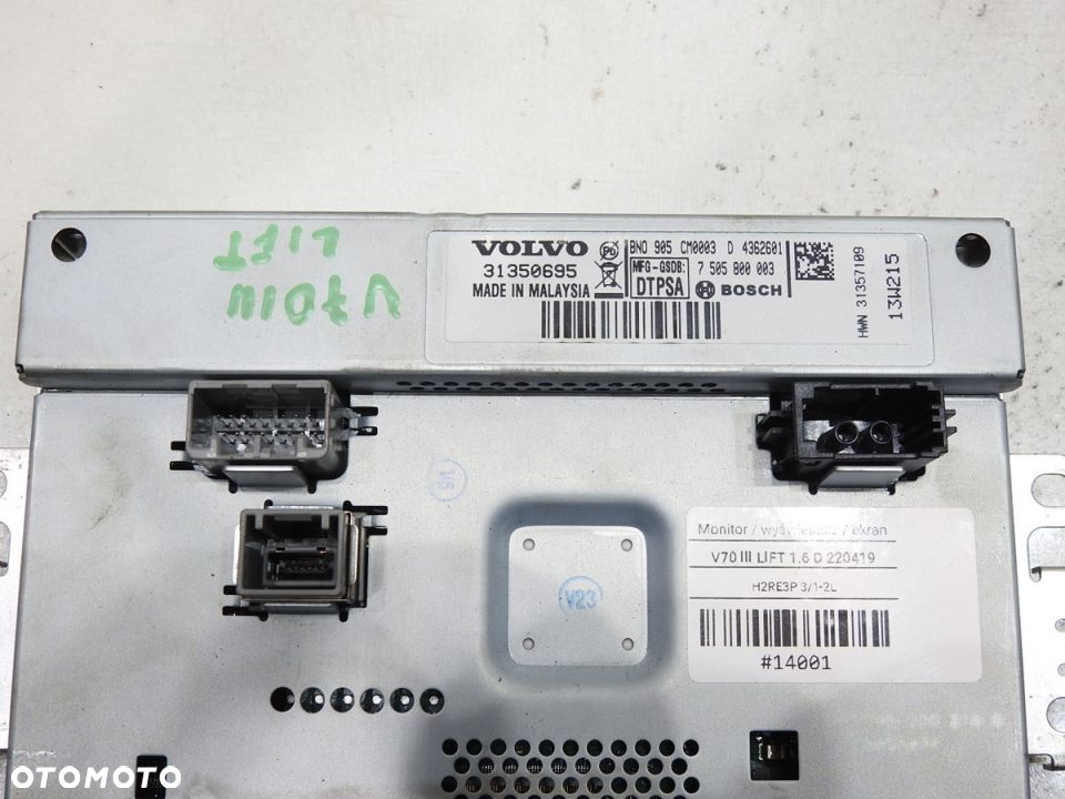 WYŚWIETLACZ MONITOR VOLVO V70 III LIFT - 6