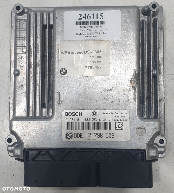 BMW E65 Sterownik Silnika DDE7798506 - 1