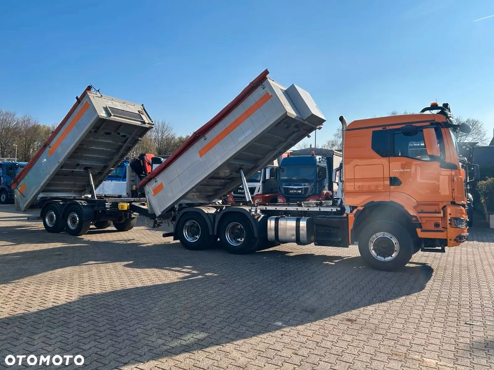 MAN TGS 26.510 6x4 + Przyczepa Kempf 3-Stronny Wywrot | 510 KM | Automat | - 12