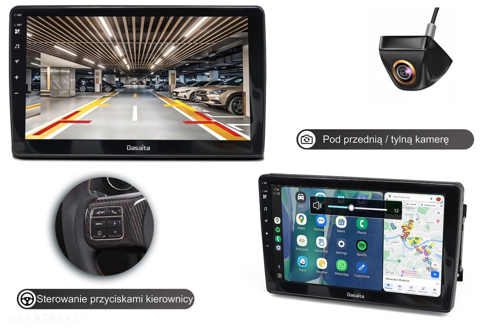 jeep wrangler jk 11-18 radio nawigacja 10.2 android carplay 6/64 gb - 7