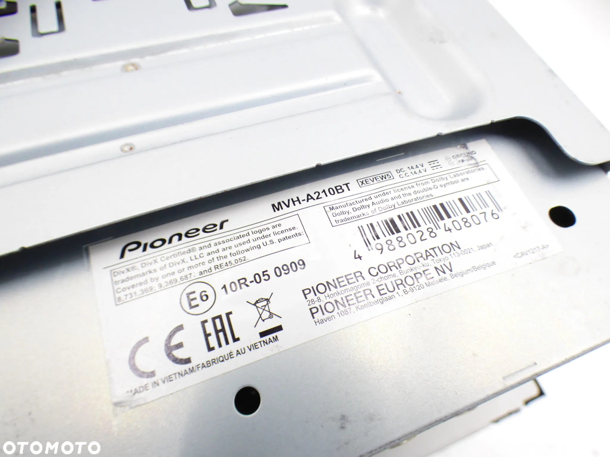AUDI A4 B7 CABRIO RADIO ODTWARZACZ PIONEER MVH-A210BT BLUETOOTH GORLICE - 6