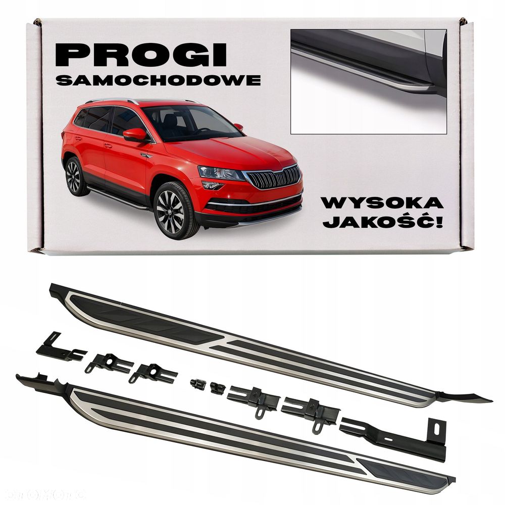 skoda karoq 2017+ stopnie boczne progi samochodowe + śruby - 1