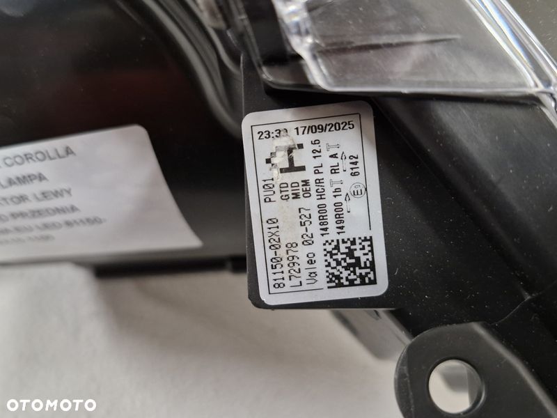 TOYOTA COROLLA E21 LIFT LAMPA REFLEKTOR LEWY PRZÓD EU LED 81150-02X10 - 11