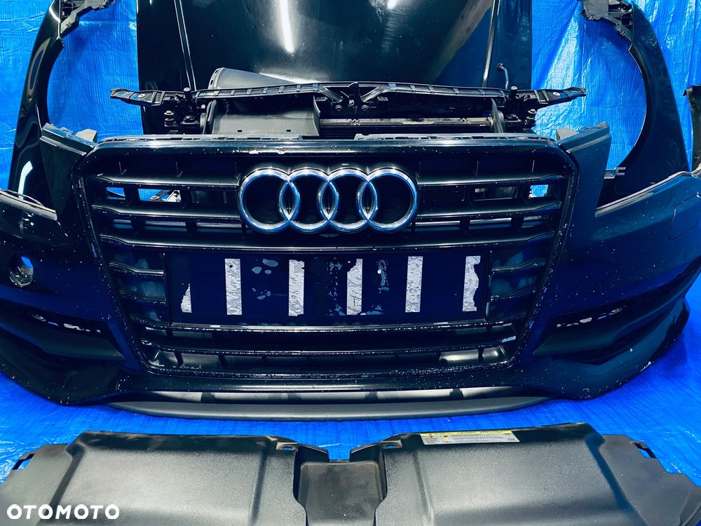 PRZÓD KOMPLETNY AUDI A7 C7 4G S-LINE 3.0 TDI CZARNY LY9B MASKA ZDERZAK BŁOTNIKI LAMPY BI XENON LED PAS PRZEDNI CHŁODNICE KOMPLET LAKIER LY9B ORYGINAŁ - 6