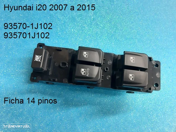 Comando interruptor vidros Hyundai I20  (935701J102)