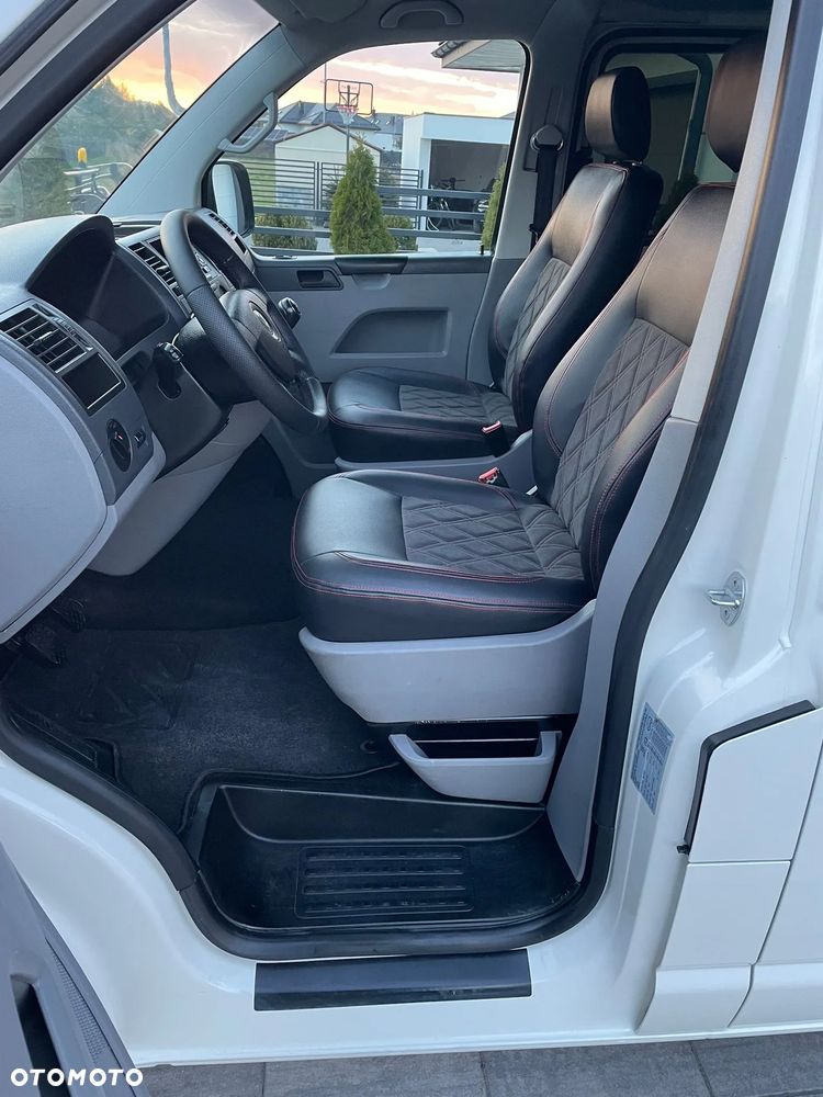 Volkswagen TRANSPORTER T5 L2H1 Długi Klima Skóry Tempomat Brygadówka Dubel Kabina - 12