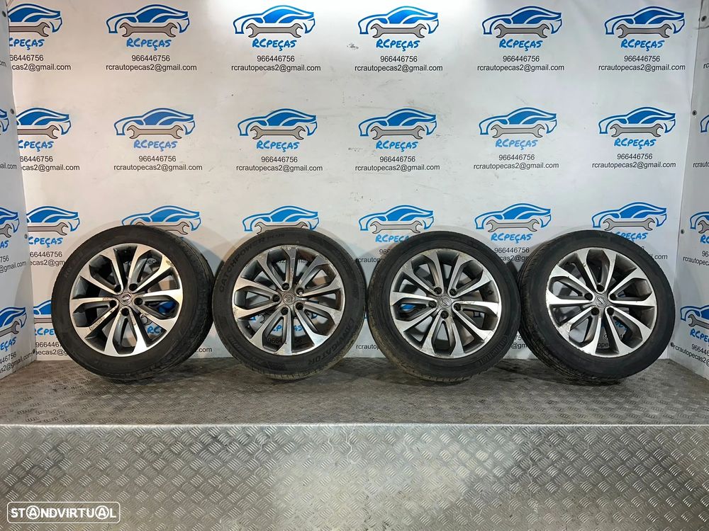 .Conjunto Jantes 18 Originais Nissan Qashqai J10 ET40 6.5J 5x114 JD18A-MB73 - 1