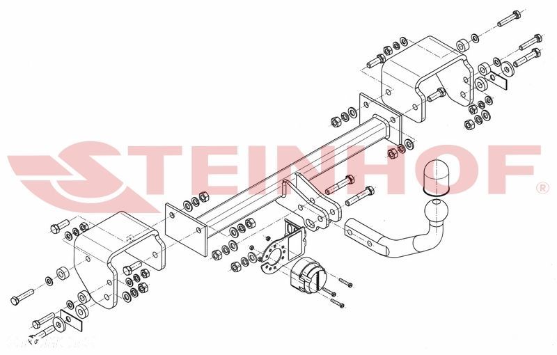 Hak Holowniczy + MODUŁ 7PIN  do Citroen C1 od 2005 do 2014 - 3