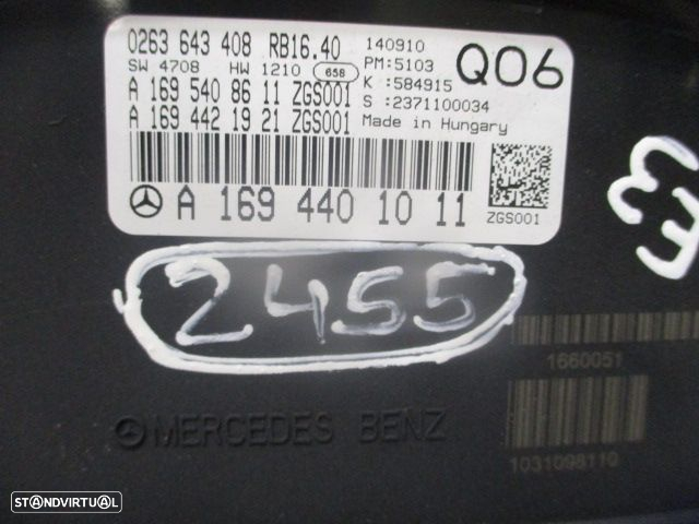 Quadrante A1694401011 MERCEDES B T245 W245 FASE 2  2010 2.0CDI 140CV 5P CINZA KMS  DIGITAL - 6