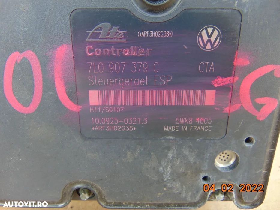 Pompa abs VW Touareg 7l 2003-2010modul abs ecu claculator abs touareg - 2