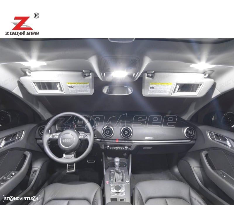KIT 17 LAMPADAS LED INTERIOR PARA AUDI A3 S3 8 V SEDAN QUATTRO SPORTBACK LIMUSINA 14- - 5