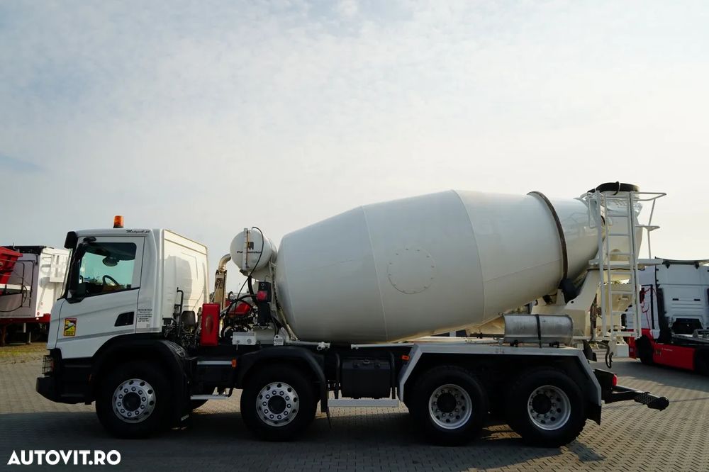 Scania P 410 XT / BETONOMIESZARKA / GRUSZKA / PUTZMEISTER 9 m3 / EURO 6 / ALUFELGI - 5