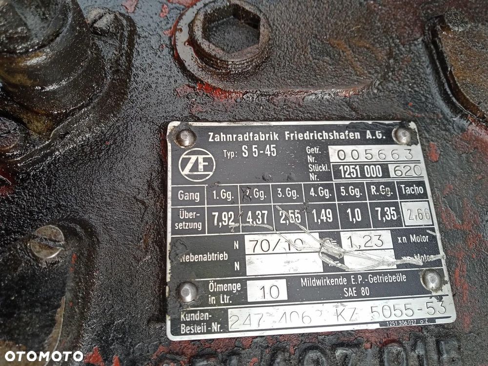 SKRZYNIA BIEGÓW S5-45 MAGIRUS-DEUTZ 170D 8.0 - 4