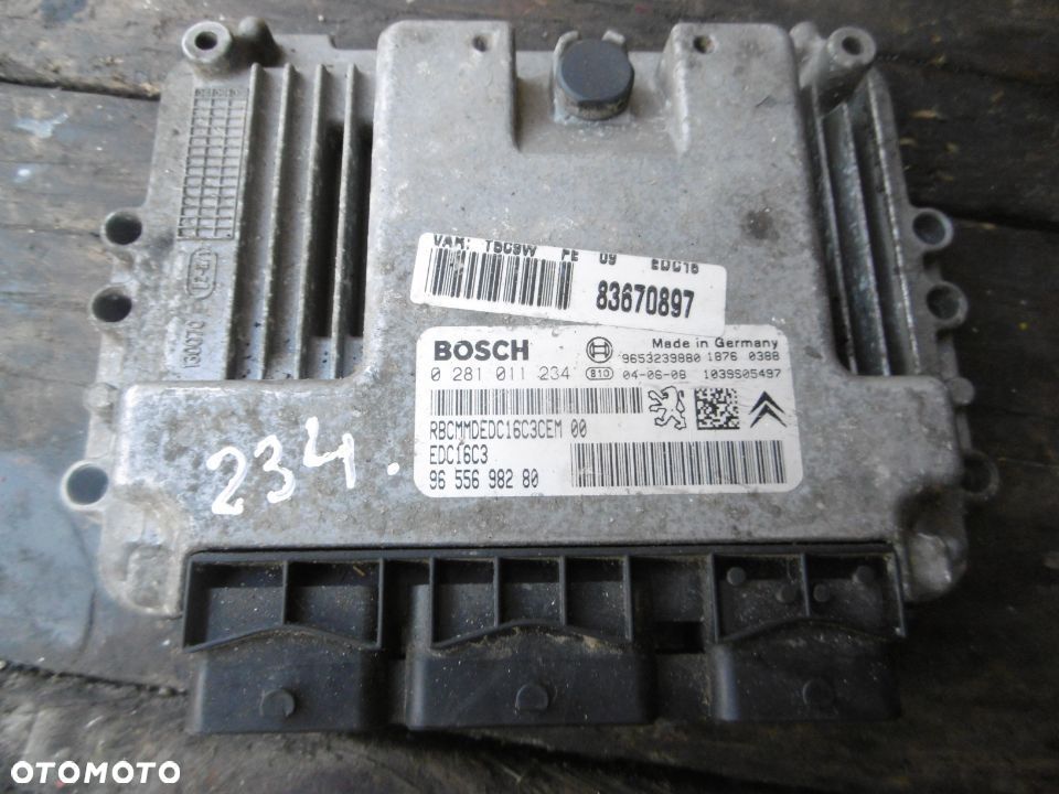 Komputer sterownik Peugeot 1,6HDI 0281011234 9653239880