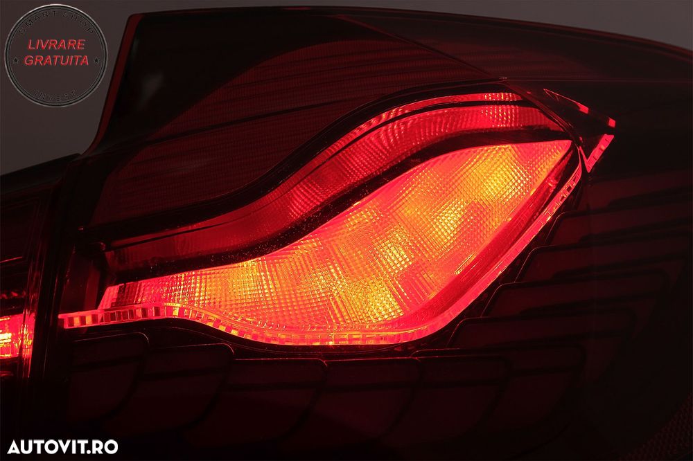 Stopuri OLED BMW Seria 3 F30 (2011-2019) F35 F80 Rosu Clar M4 Design cu Semnal Din- livrare gratuita - 19