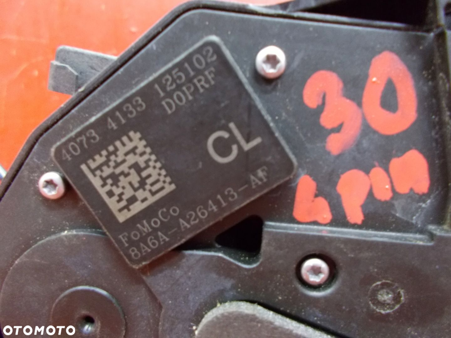FORD FIESTA MK7 MKVII 07-14 4073 4133 ZAMEK DRZWI LEWY TYŁ TYLNY 4 PIN - 2