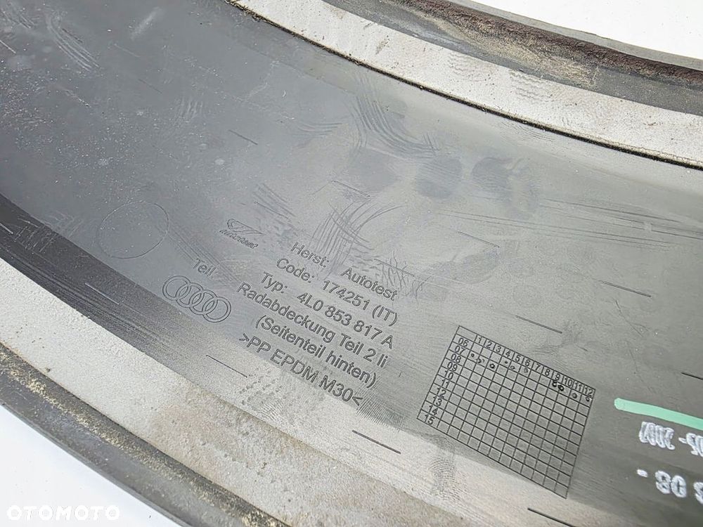 LISTWA Z BŁOTNIKA LEWY TYŁ AUDI Q7 4L ALLROAD 4L0853817A - 6