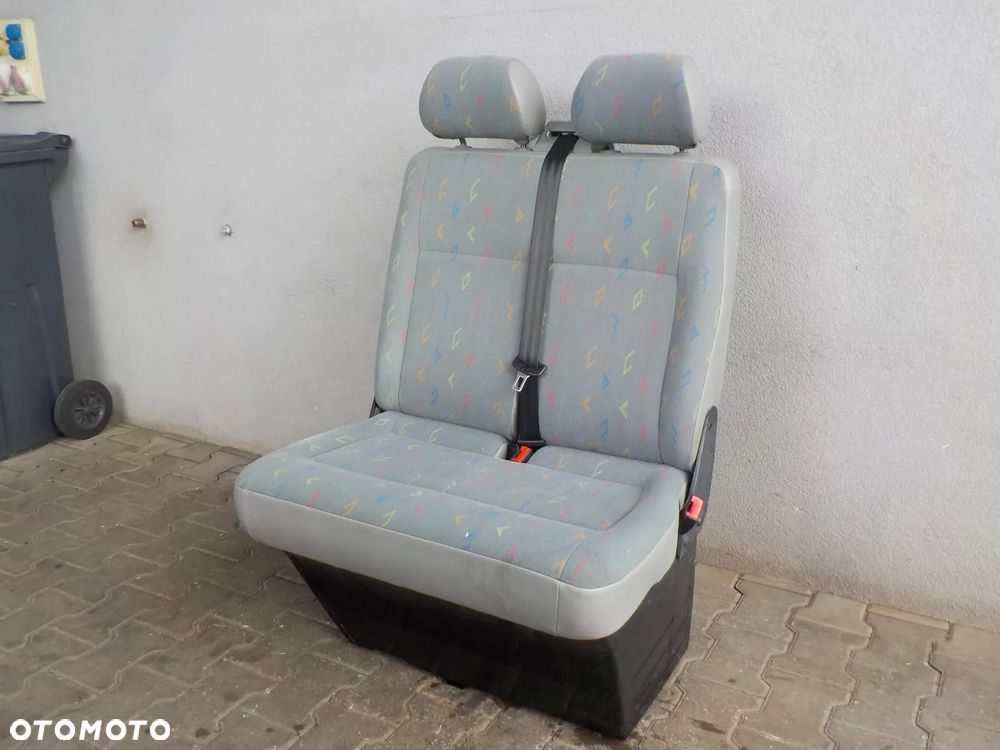 VW T5 FOTEL PODWÓJNY PASAŻERA PRZÓD DWÓJKA INKA - 5