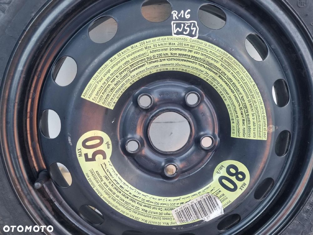 KOŁO DOJAZDOWE Audi Seat Vw Golf VI _ dojazdówka 125/70 R16 1K0601027AL 5x - 2