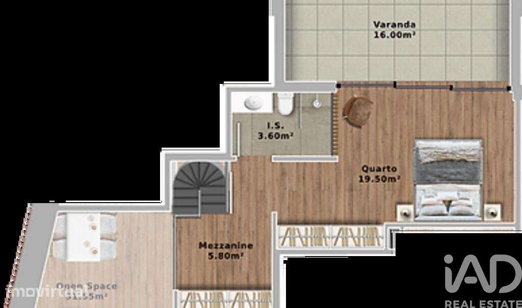 Apartamento T1 em Santa Marinha e São Pedro da Afurada de 83 m2 - Grande imagem: 5/7