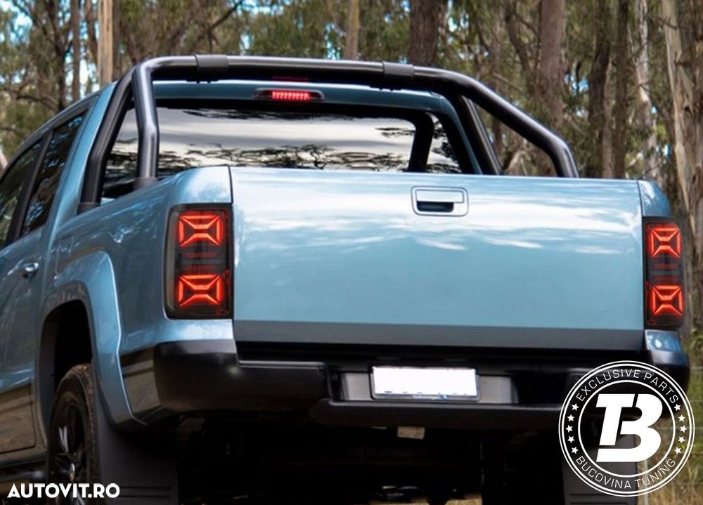Stopuri Full LED compatibile cu VW Amarok Smoke Design - 14