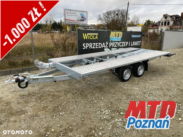 Niewiadów | 450X210 CM | MARS | DMC 2,7T | KOŁA 13 | DŁUGIE NAJAZDY 2.5M | AMORTYZATORY | LAWETA | PLATFORMA DO SAMOCHODU BUSA | DOSTAWA | RATY | LEASING