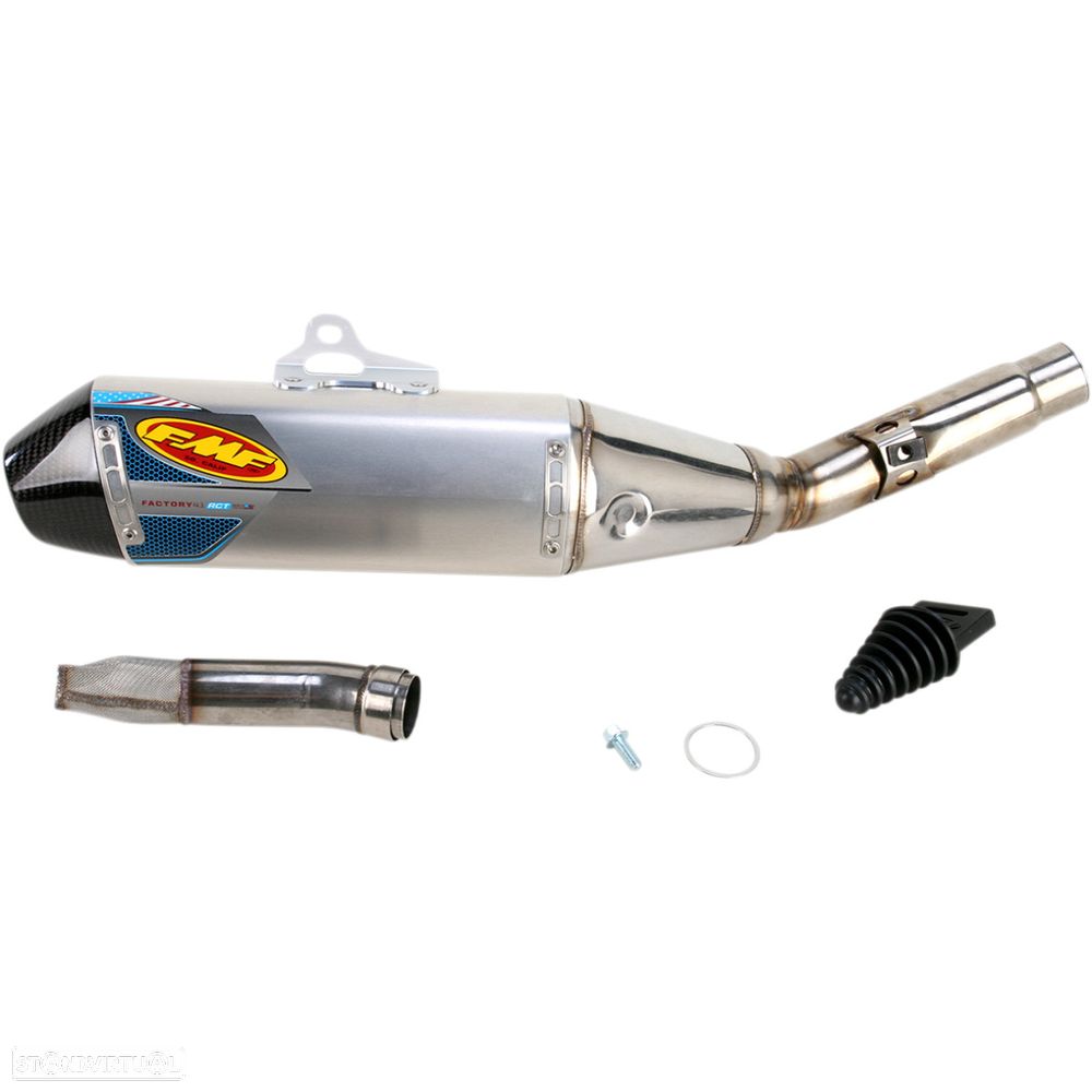 ponteira de escape fmf factory 4.1 rct slip-on aluminum / carbon natural honda crf 250 - 1