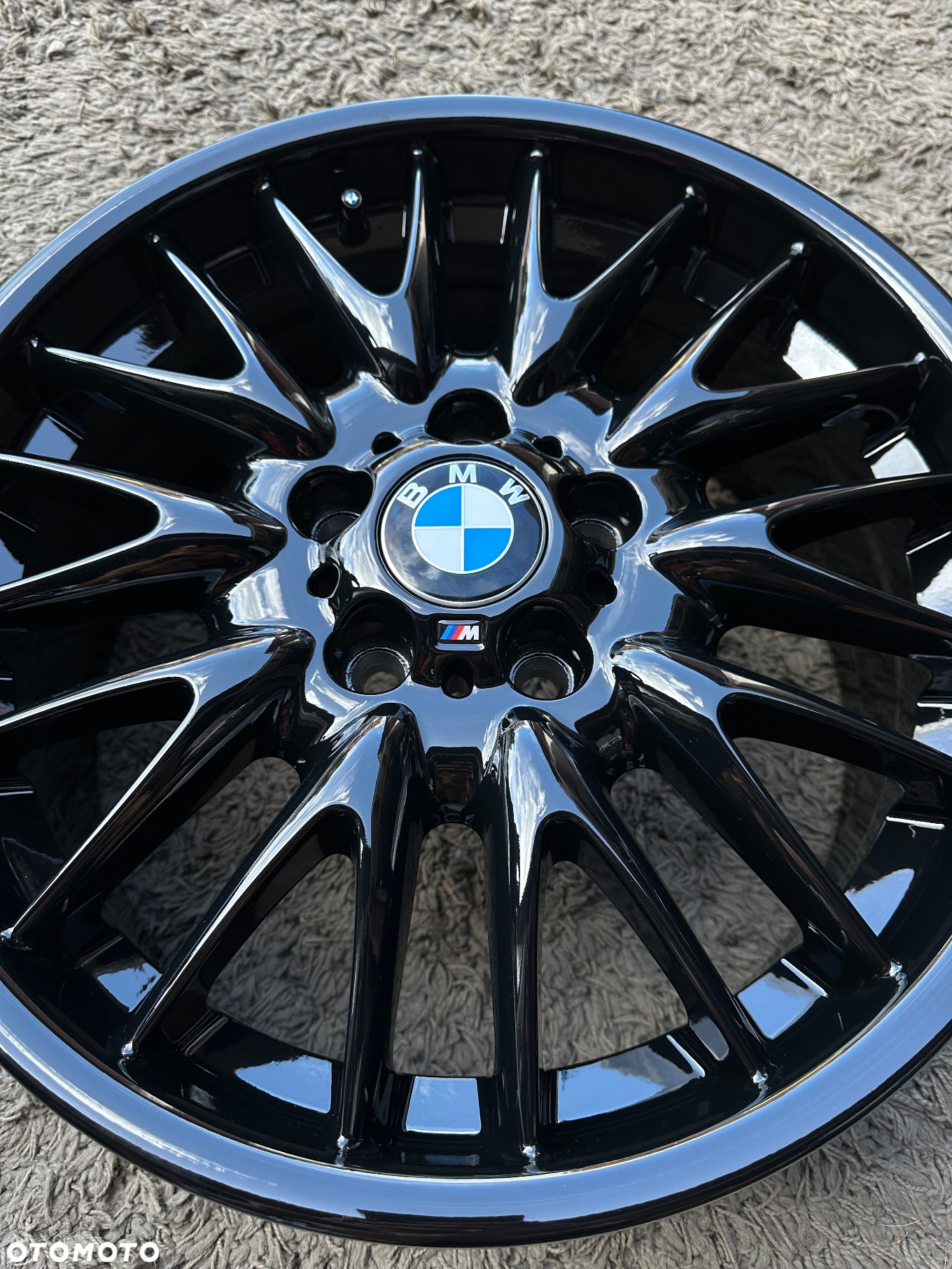 8j 8.5j oryginalne czarne felgi 18 BMW 5x120 M pakiet Styling 72 seria 1 3 E36 E46 E90 Z3 Z4 E81 E87 F20 F30 F32 ET47 ET50 Black piano - 6