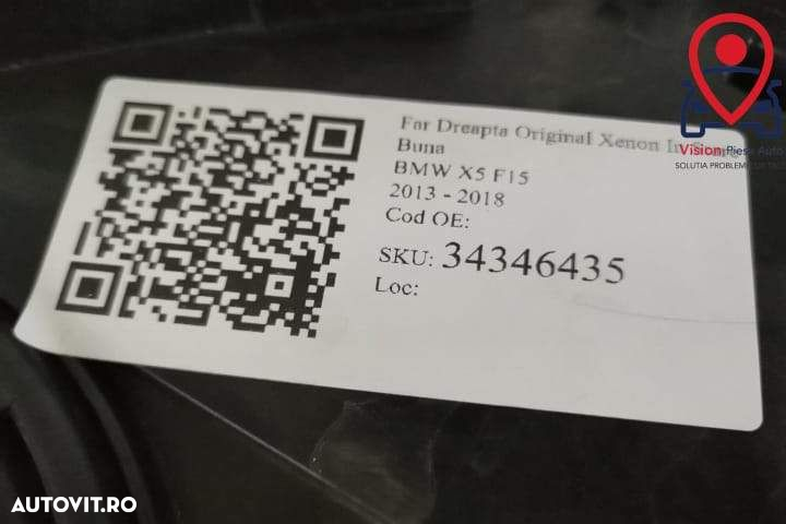 Far Dreapta Original Xenon Impecabil BMW  X5  F15 [2013 - 2018] - 8
