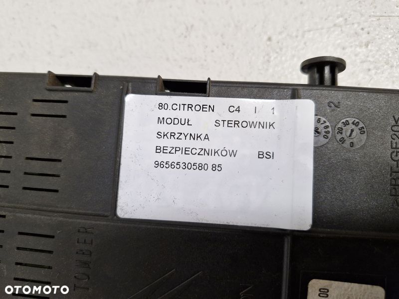 CITROEN C4 1 I MODUŁ STEROWNIK SKRZYNKA BEZPIECZNIKÓW BSI 9656530580 - 6