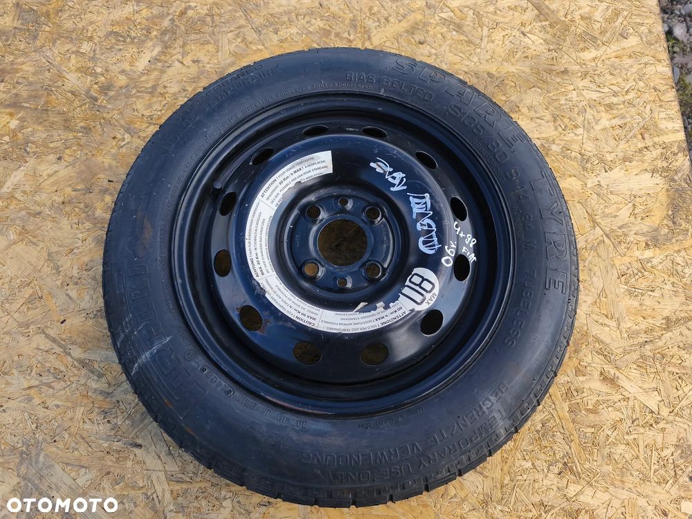 KOŁO DOJAZDOWE ZAPASOWE 135/80B14 4X98 14 CALI DO FIAT 500 PUNTO - 1