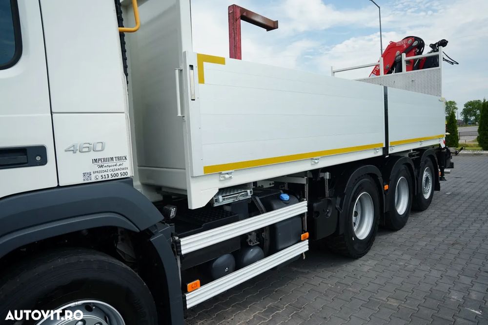 Volvo FMX 460 / 8x4 / LIVRARE - 6,1 M / HDS FASSI F 185 A.2.24 - 12,55 M / TRIDEM / MAX. CAPACITATE DE RIDICARE: 5.500 KG / TELECOMANDĂ / CAMERĂ / I-SHIFT / EURO 6 - 18